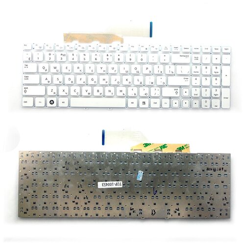 Клавиатура для ноутбука Samsung 300E5A 300E5C 300V5A Series Плоский Enter Белая без рамки PN 9Z N5QSN10R 1800₽
