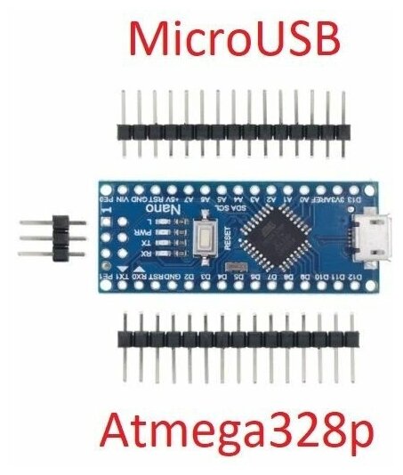 Контроллер плата Arduino Nano CH340G MicroUSB