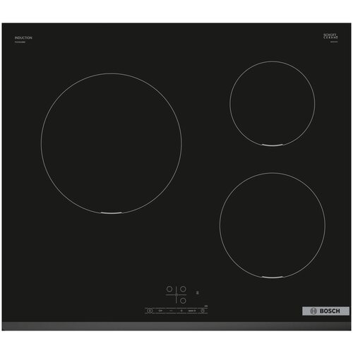 Индукционная варочная панель BOSCH PUC631BB5E, цвет панели черный, цвет рамки черный индукционная варочная панель bosch pie631fb1e цвет панели черный цвет рамки черный