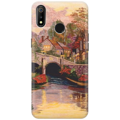 фото Re:pa накладка transparent для realme 3 с принтом "вид на живописный мост"