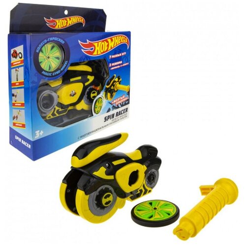 фото Hot wheels spin racer "желтый призрак" (пуск. механизм с диском, 16 см, коробка, желт 1 toy