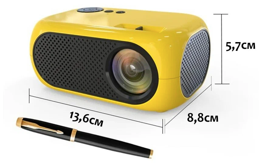 Портативный LED проектор MINI Projector M260404 с пультом, с поддержкой 720, 1080P HDMI USB