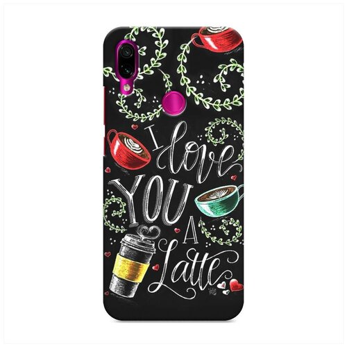 фото Пластиковый чехол "i love latte" на xiaomi redmi note 7 / сяоми редми нот 7 case place