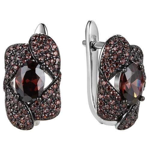 Серебряные серьги Fresh Jewelry CZ-E1804-2-X-WB-BR-X-BR с фианитами