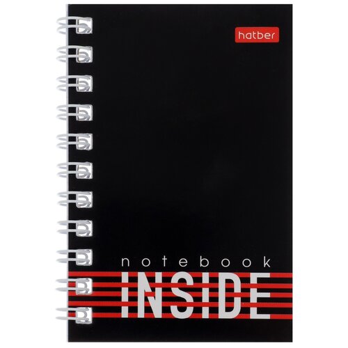 Записная книга Hatber Inside 076718 A7, 40 листов, черный блокнот хатбер inside а7 40 листов g b 354943008