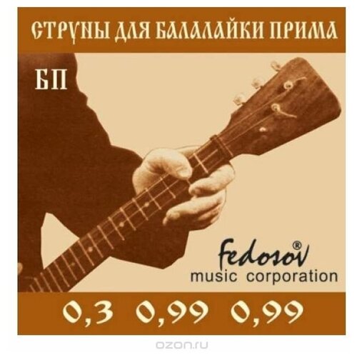 Струны для балалайки-прима Fedosov БП bp30n profi синяя комплект струн для балалайки прима сталь нейлон господин музыкант