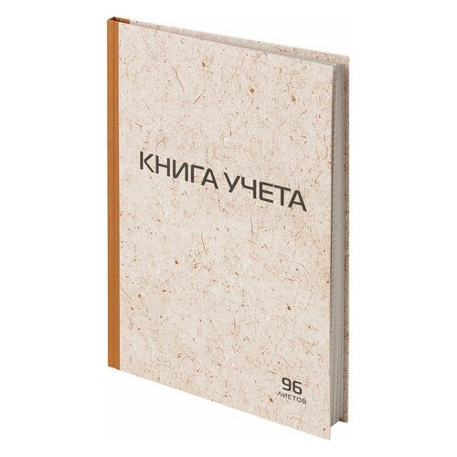 фото Книга учета 96 л., клетка, твердая, крафт, типографский блок, а4 (200х290 мм), staff, 126500