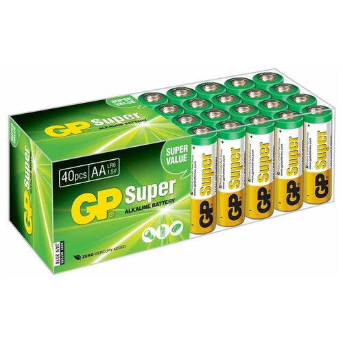 Батарейка GP Super Alkaline 15A LR6 AA (GP 15A-B40), 40 шт