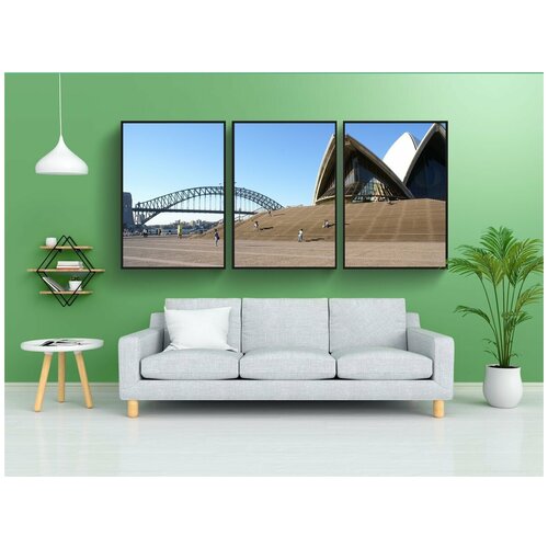 фото Набор модулных постеров для интерьера "сиднейская опера, строительство, архитектуры" 60x90 см. в тубусе, без рамки lotsprints