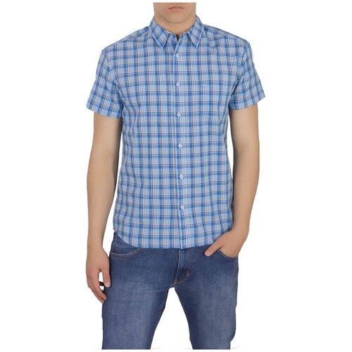 фото Рубашка wrangler ss 1 pkt shirt cerulean blue мужчины w5j11oxvt m