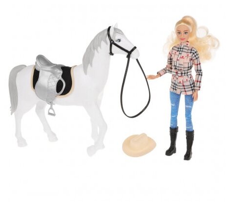 Игровой набор Defa Lucy, На прогулке, Кукла с лошадью 8466