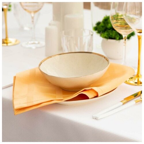 фото Набор салфеток "этель" geometry 45*45см-4шт., цв.бежевый, пл.192 г/м2, хл с вгмо 7091143