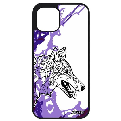 фото Качественный чехол на смартфон // iphone 12 pro max // "волк" древний злой, utaupia, фиолетовый