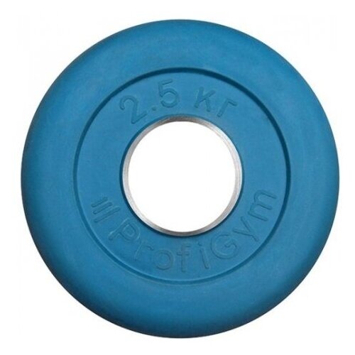 Диск для штанги ProfiGym обрезиненный d 51 мм 25 кг синий СГ000002905 1396₽