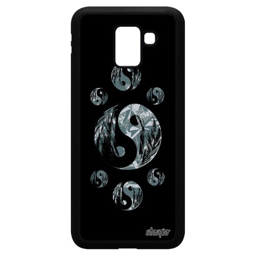 фото Защитный чехол на телефон // galaxy j6 2018 // "инь и ян" фэн-шуй стиль, utaupia, черный
