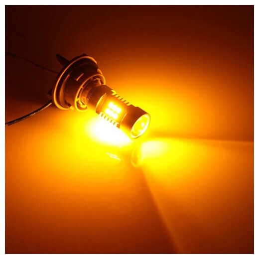 Светодиодная лампа T-series PY21W - BA15S оранжевый свет 2 шт