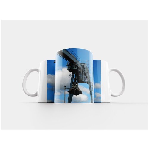 фото Кружка "экскаватор, кран, область захвата" 320 мл lotsprints