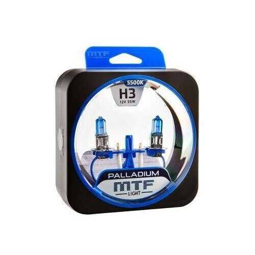 фото Лампа mtf h3-12-55 5500k palladium new набор 2шт (6)
