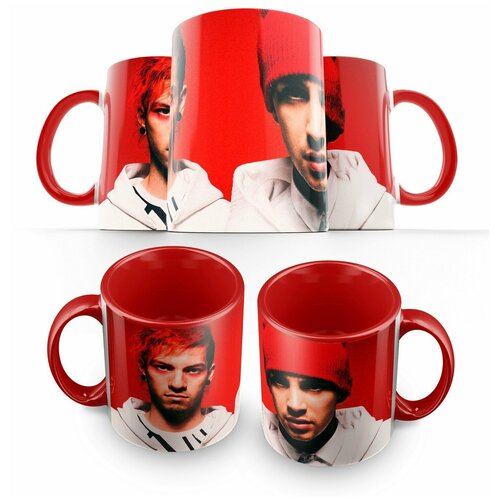 фото Кружка красная twenty one pilots(justice, mgmt, soft boys, prodigy, tame impala, the xx, mac demarco, lcd soundsystem, m83, alt- j, gorillaz, coldplay, the neightboorhood) -2 creative mug