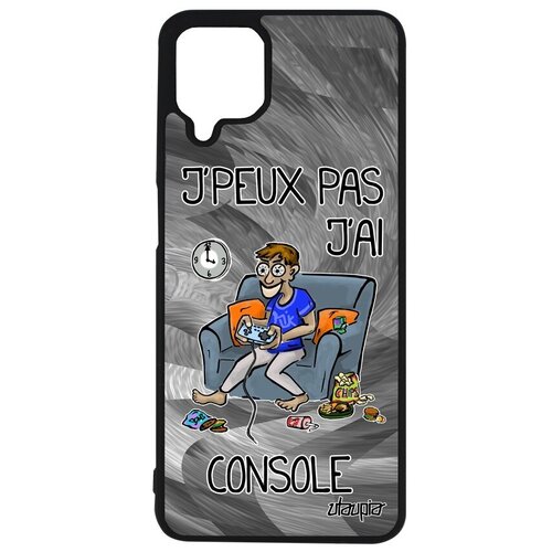 фото Простой чехол для // galaxy a12 // "не могу - у меня приставка!" игра комикс, utaupia, серый