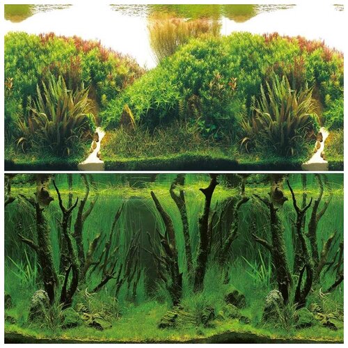 Фон 9084/9085 - Зеленые холмы/Подводный лес (0,4м х 15м)