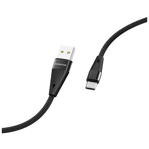 Кабель USB Borofone BU10 Pineapple for Type-C 1,2 м черный кабель для зарядки и передачи данных s25 microusb белый 3а soarer tpe 1 м smartbuy ik 12 s25w