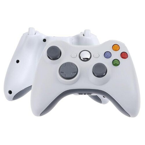 Беспроводной джойстик для игровой приставки Xbox 360 (белый)