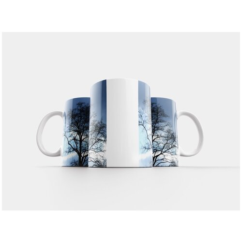 фото Кружка "зимнее дерево, дерево без листвы, атмосфера" 320 мл lotsprints