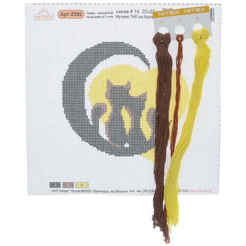 Набор для вышивания крестом Nitex, 22 х 18 см. 2290 набор для вышивания мулине нитекс арт 0008 дельфины 30х35 5 см