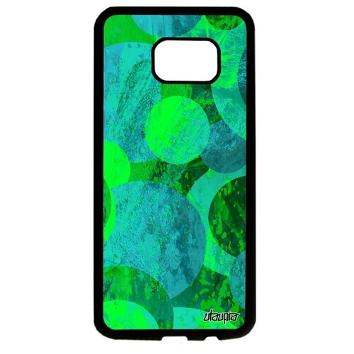 фото Противоударный чехол на смартфон // galaxy s7 edge // "планеты" круг сфера, utaupia, зеленый