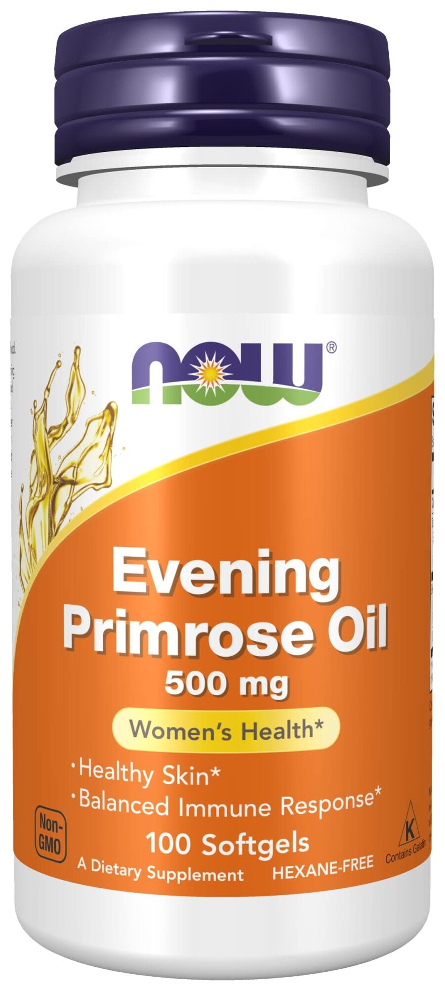 Капсулы NOW Evening Primrose Oil, 110 г, 500 мг, 100 шт.