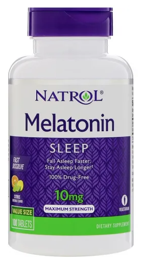 Melatonin Fast Dissolve таб., 10 мг, 100 шт., цитрусовый микс, 1 уп.