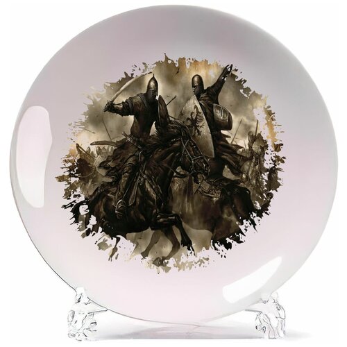 фото Тарелка coolpodarok mount and blade всадники сражение