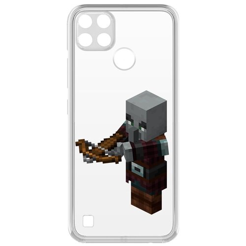 Чехол-накладка Krutoff Clear Case Minecraft-Разбойник для Realme C25Y чехол накладка krutoff clear case minecraft несчастный призрак для realme c25y