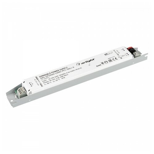 фото Блок питания arv- sp24060- long- pfc- dali- a (24v, 2.5a, 60w) (arlight, ip20 металл)