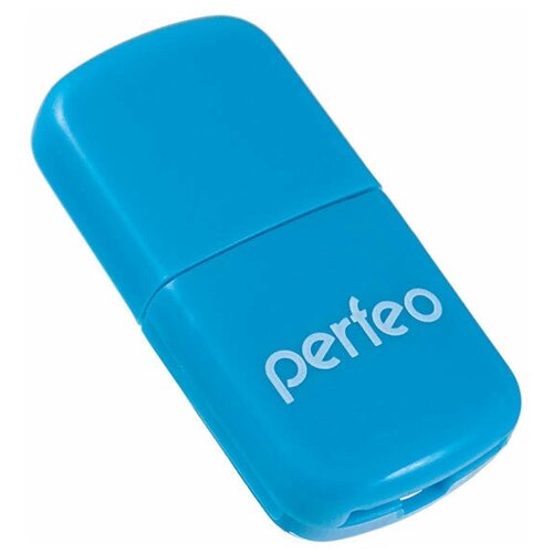 Картридер Perfeo Micro SD, (PF-VI-R009 Blue) синий