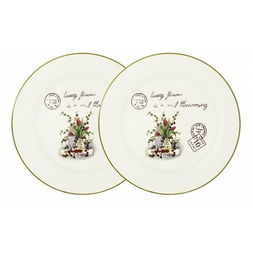 фото Набор из 2-х обеденных тарелок букет anna lafarg al-120e2257-3-b-lf