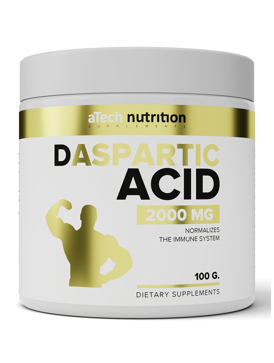 D-Asparatic Acid/DAA / ДАА/ Д-аспарагиновая кислота /для стимуляции выработки тестостерона/ без вкуса/ 100 гр/ 50 порций