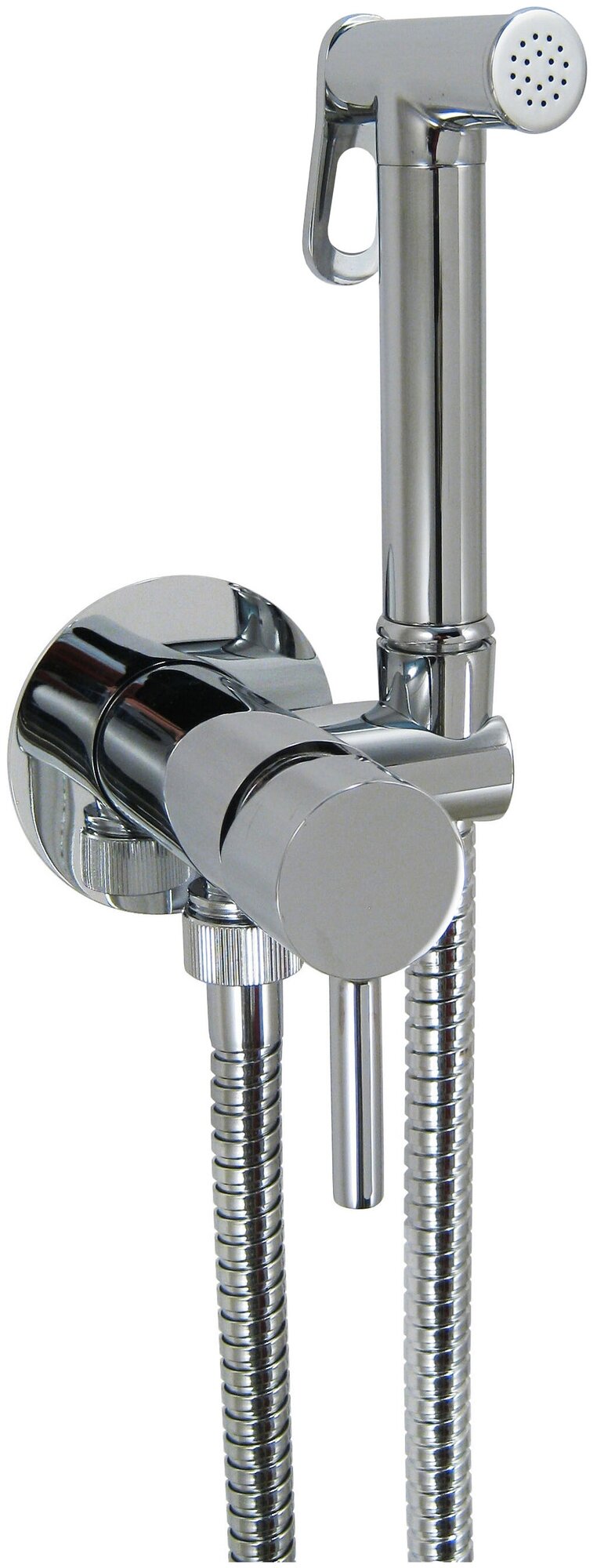 Гигиенический душ Giulini Futuro FSH25 однорычажный смеситель, лейка, шланг, цвет: хром