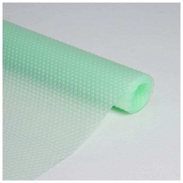 фото Коврик противоскользящий Доляна «Круги», 30×150 см, цвет прозрачный зелёный