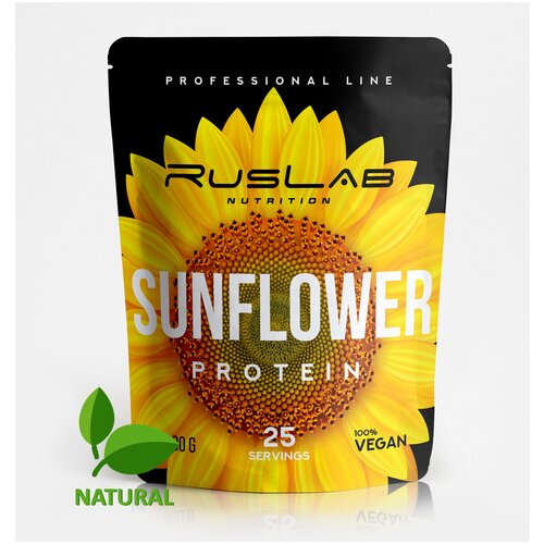 фото Sunflower protein-протеин подсолнечный,растительный протеин,веганский протеин,без гмо (800гр),вкус натуральный ruslabnutrition