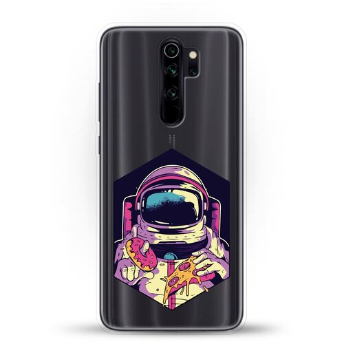 фото Силиконовый чехол еда астронавта на xiaomi redmi note 8 pro andy & paul