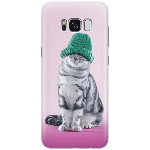 GOSSO Ультратонкий силиконовый чехол-накладка для Samsung Galaxy S8 с принтом Кот в зеленой шапке gosso ультратонкий силиконовый чехол накладка для honor 9 lite с принтом кот в зеленой шапке
