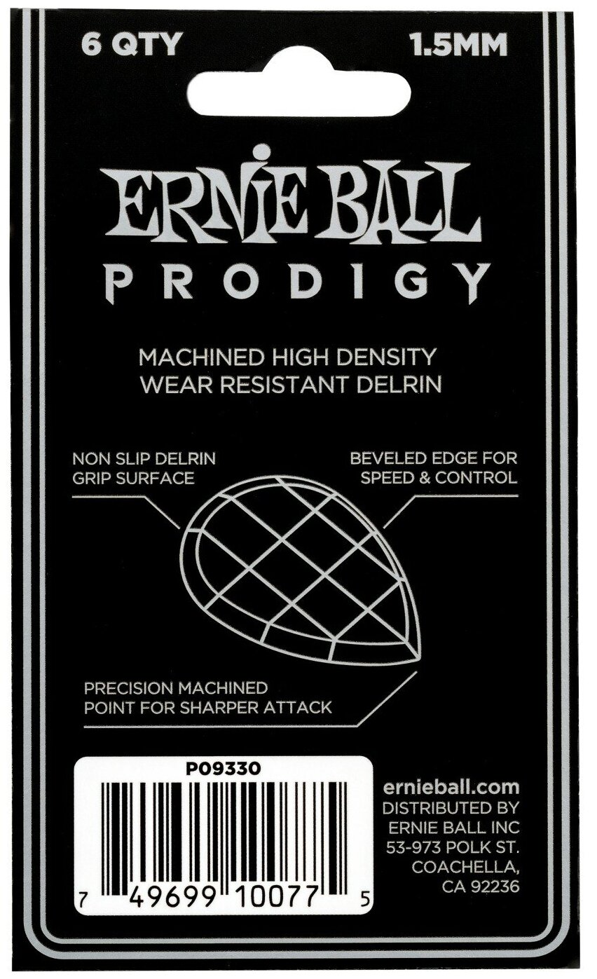 ERNIE BALL 9330 Prodigy Black Набор медиаторов