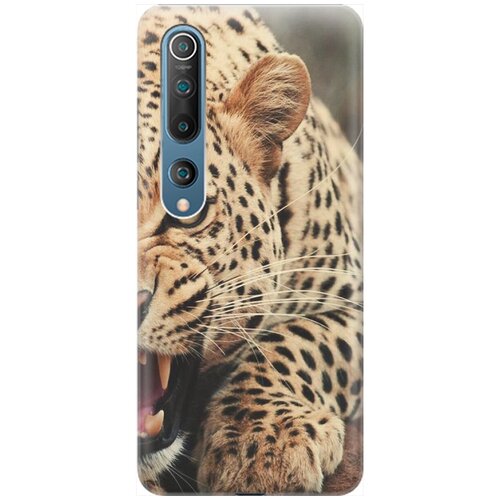 фото Re:pa накладка transparent для xiaomi mi 10 с принтом "рассерженный хищник"