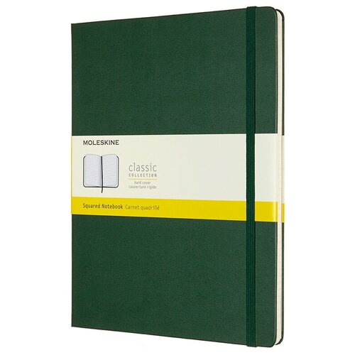 Блокнот Moleskine CLASSIC QP091K15 XLarge 190х250мм 192стр. клетка твердая обложка зеленый