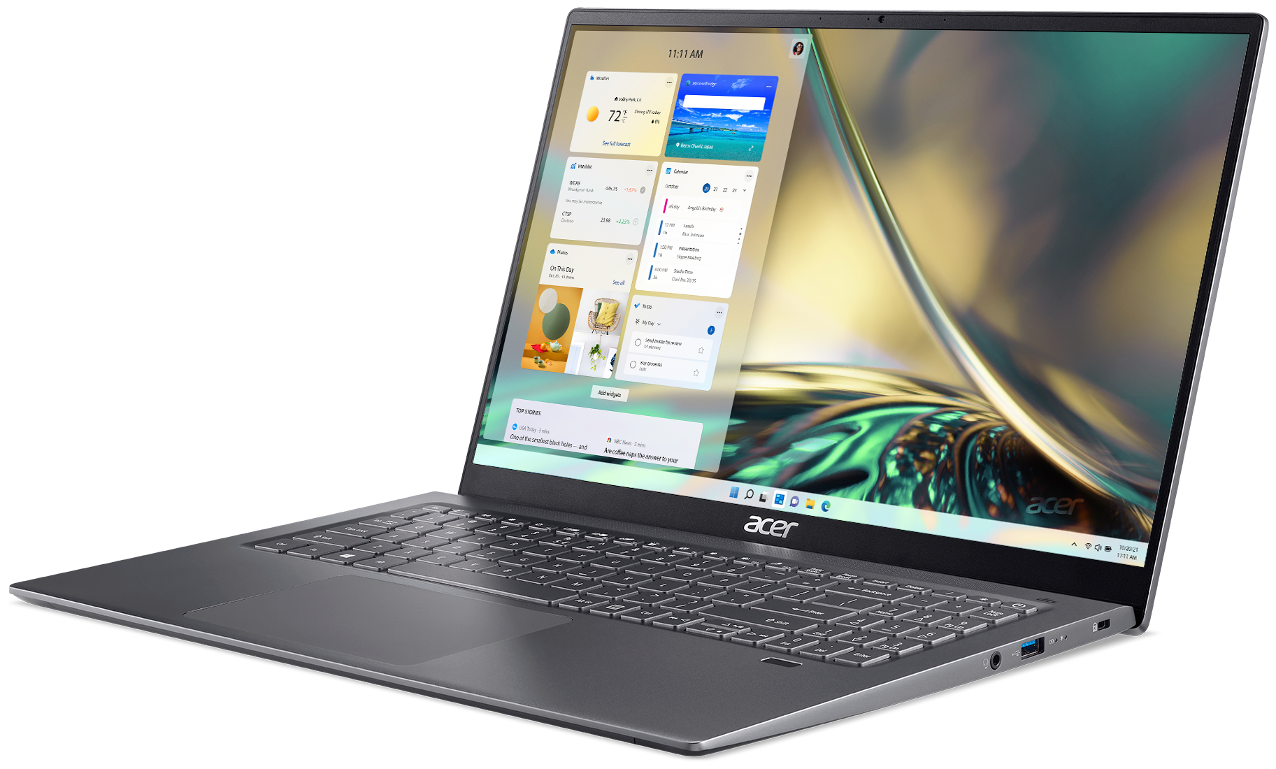 Ноутбук Acer Swift 3 SF316-51-79JK 161 FHD IPSCore i7-11370H16GB512GB SSDIntel Iris Xe GraphicsWin 11 Home 64-bitNoODDсерый NX ABDER00H