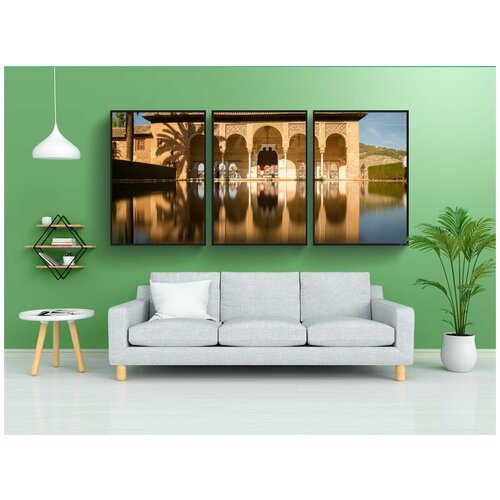 фото Набор модулных постеров для интерьера "гранада, альгамбра, парталь" 60x90 см. в тубусе, без рамки lotsprints