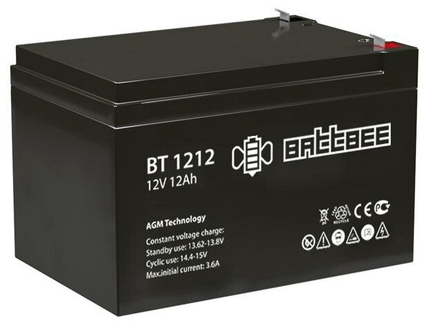 Аккумуляторная батарея Battbee BT-1212 12В, 12Ач