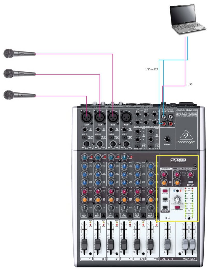 Микшерный пульт BEHRINGER Xenyx 1204USB